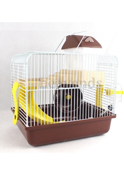 Hamster Kafesi 3 +1 Müstakil Güney Cepheli Oyunevi Kaydırak Yürüyüş Çarkı Kalpli Yemlik Suluk