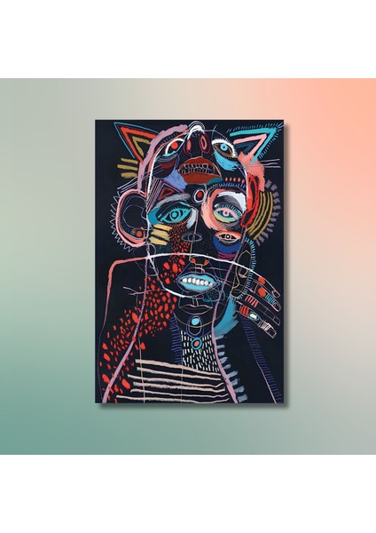 Tekli Dikey Kanvas Psikiyatri Poliklinik Tablosu Şizofreni modelleri