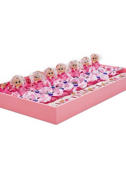 Figürlerle Süslemiş Kız Bebek Çikolatası 28 Adet