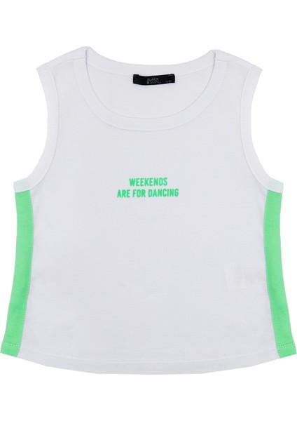 Kız Çocuk Yeşil Şort Tshirt Takım - Kolej