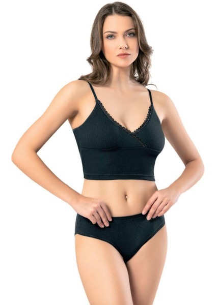 Kadın Kaşkorse Ip Askılı Crop 6437 fiyatları