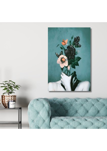 Tekli Dikey Kanvas Psikiyatri Poliklinik Tablosu Bunalmış Insan