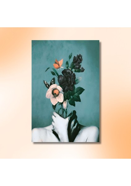 Tekli Dikey Kanvas Psikiyatri Poliklinik Tablosu Bunalmış Insan modelleri