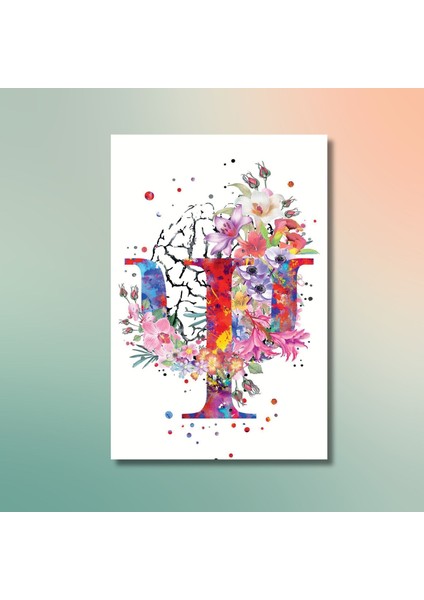 Tekli Dikey Kanvas Psikoloji Poliklinik Tablosu Psişe Sembolü modelleri