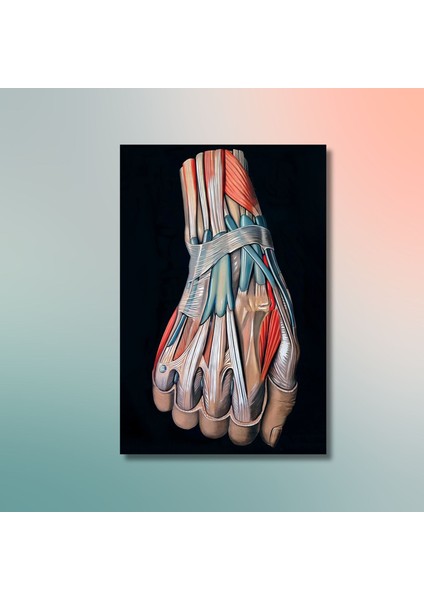 Tekli Dikey Kanvas Mikro Cerrahi Poliklinik Tablosu El Sinirleri modelleri