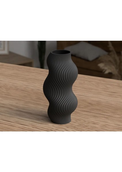 Modern Dalgalı Vazo ( 23 Cm )