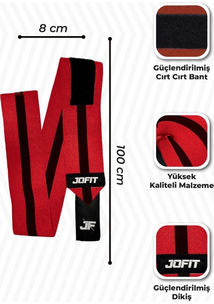 Elbow Wraps / Dirsek Bandajı 2’li Paket Kırmızı-Siyah