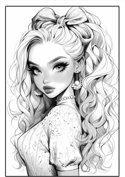 Anime Barbi Boyama Kitabı 60 Süper Boyama