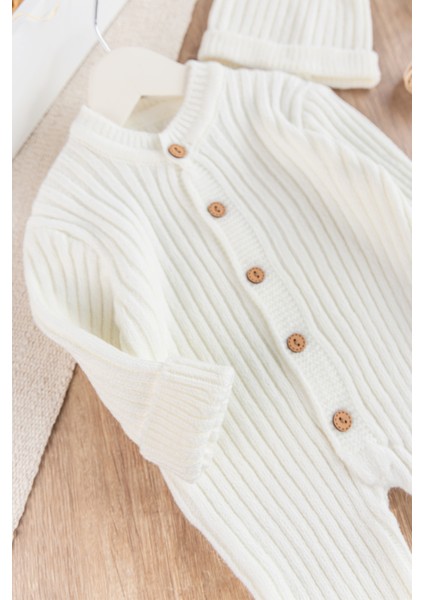 Şapkalı Unisex Kışlık Bereli Bebek Tulum