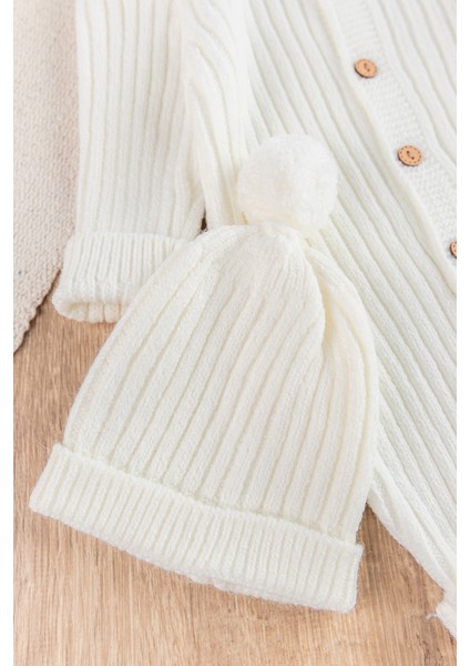 Şapkalı Unisex Kışlık Bereli Bebek Tulum