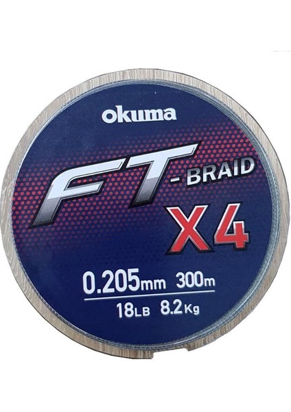 Ft-*4 Braided Line 300 mt Grey Örgü Ip