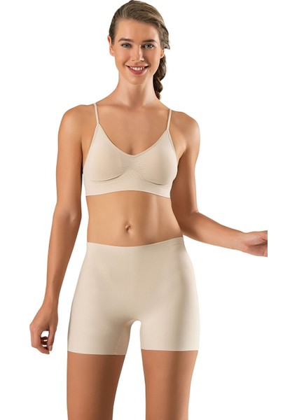 Dikişsiz Iz Yapmaz Lazer Seamless Kadın Toparlayıcı Kısa Paçalı Boxer Korse Ten fiyatları