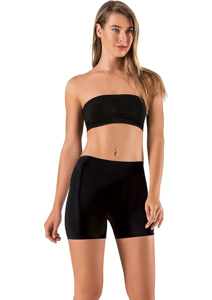 Dikişsiz Iz Yapmaz Lazer Seamless Kadın Toparlayıcı Kısa Paçalı Boxer Korse Siyah modelleri