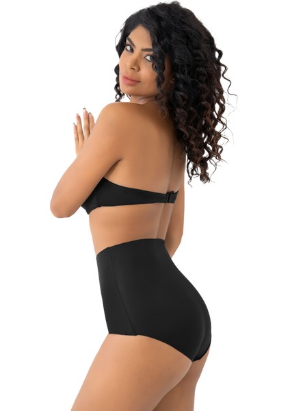Toparlayıcı Iz Yapmaz Lazer Kesim Yüksek Bel Kadın Slip Korse Siyah modelleri