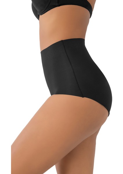 Toparlayıcı Iz Yapmaz Lazer Kesim Yüksek Bel Kadın Slip Korse Siyah fırsatları