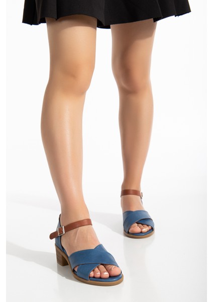 Kadın Deri Önü Çapraz Bilekten Bağlı Sandalet 2890 Sandalet Wıshes/kot 40 fırsatları