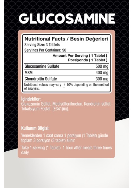 Glucosamine Msm Chondroitin 90 Tablet - Glukozamin