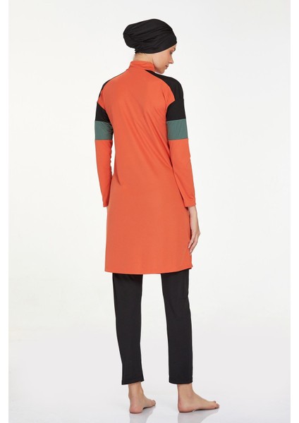 Likralı Tam Kapalı Tesettür Mayo Merlın 9241 Tarçın indirimleri