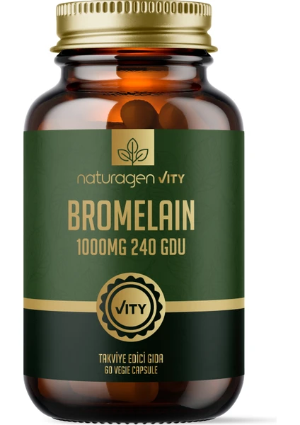 Bromelain 1000 Mg 2400 Gdu 60 Kapsül