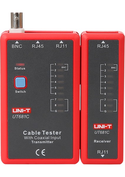 UT-681C Kablo Test Cihazı Ağ/telefon Hattı Çift Test Cihazı LED Durum Göstergesi Manuel/otomatik Kapatma;unı-T