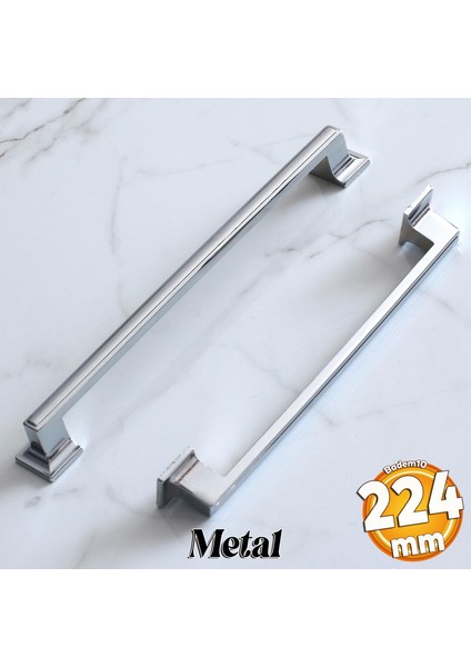 Gama 224 mm Krom Metal Kulp Mobilya Dolap Mutfak Dolabı Kapak Çekmece Kulpları Kulbu Kulbu 22.4 cm