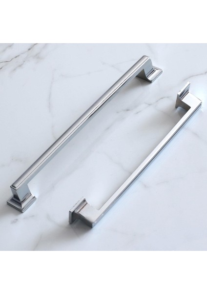 Gama 224 mm Krom Metal Kulp Mobilya Dolap Mutfak Dolabı Kapak Çekmece Kulpları Kulbu Kulbu 22.4 cm