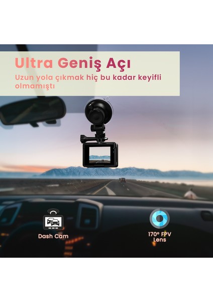 Sj4000 Dual Screen WiFi 4K UHD 16MP 170° 2”/1.3” Çift Ekranlı Aksiyon Kamerası Siyah