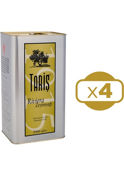 Riviera Zeytinyağı 3 Lt Teneke x 4 Adet