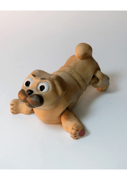 Pug Köpek Oyuncak Hayvanlar Hareketli Oyuncak 3'lü Pug Köpek Oyuncak