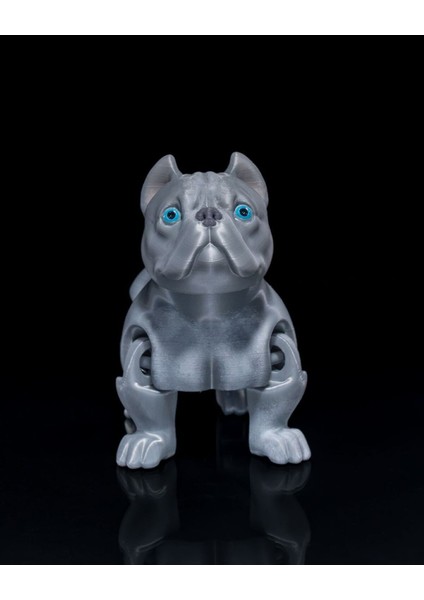 Hareketli American Buldog Şirin Köpek Oyuncak 17 cm (Büyük Boy)