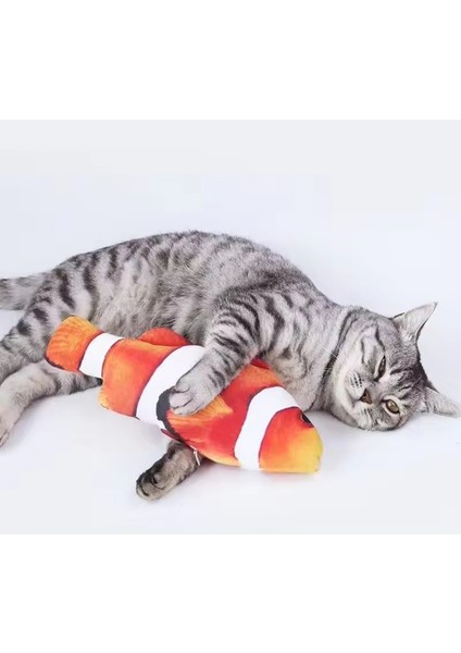 Palyaço Balığı Kedi Oyuncağı Peluş Balık 20 cm