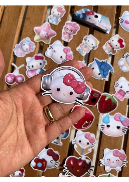 EyER Shoping Hello Kitty 3D Animasyon Paketli Etiket Sticker Set