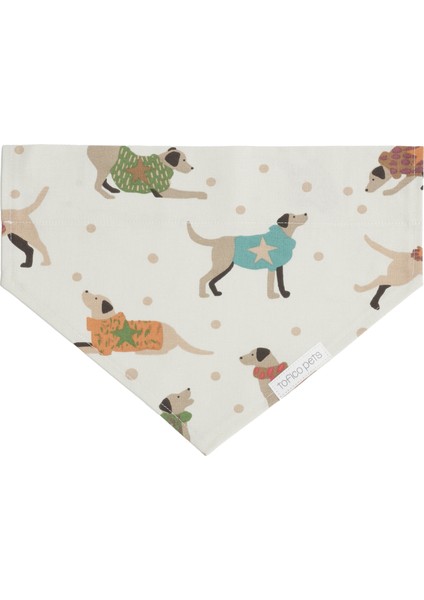 Köpek Desenli Bej Bandana modelleri