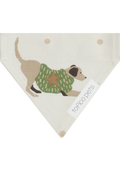 Köpek Desenli Bej Bandana indirimleri