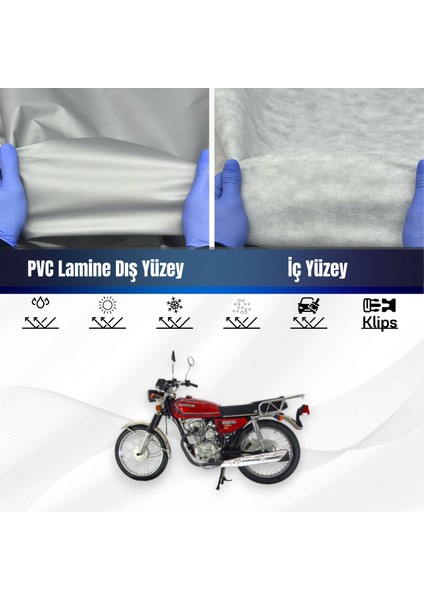 Ultra Shop Mondial 125 Mg Deluxe Su Geçirmez Motosiklet Branda 4 Mevsime Uygun Motor Brandası