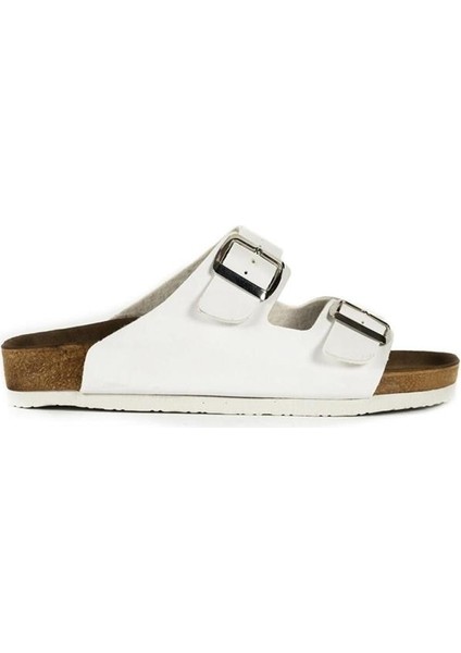 Lens Kadın Arizona Style Beyaz Çift Tokalı Günlük Terlik SA11SK013-000
