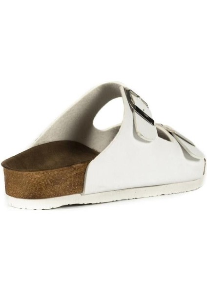 Lens Kadın Arizona Style Beyaz Çift Tokalı Günlük Terlik SA11SK013-000 modelleri