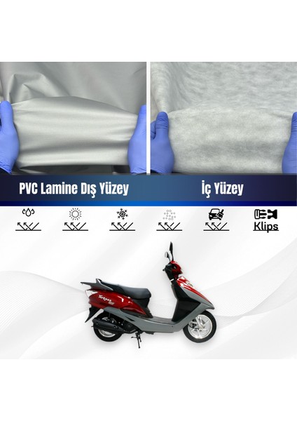 Ultra Shop Mondial 125 Nt Turkuaz Su Geçirmez Motosiklet Branda 4 Mevsime Uygun Motor Brandası