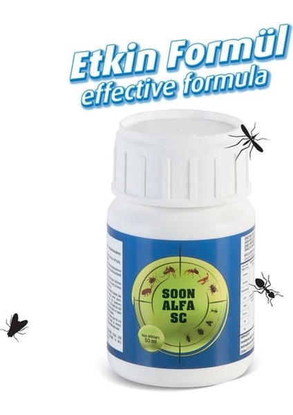 Soon Alpha Sc 50ML En Etkili Böcek Karınca Örümcek Haşere Kene Ilacı Kokusuz Zararsız