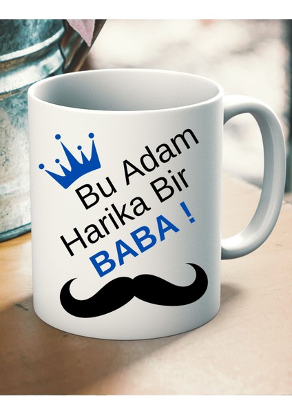 Babalar Gününe Özel Bu Adam Harika Bir Baba Yazılı Kupa Strafor Köpükle Paketlenmiş Kırılmaz Premium Kalite Kupa