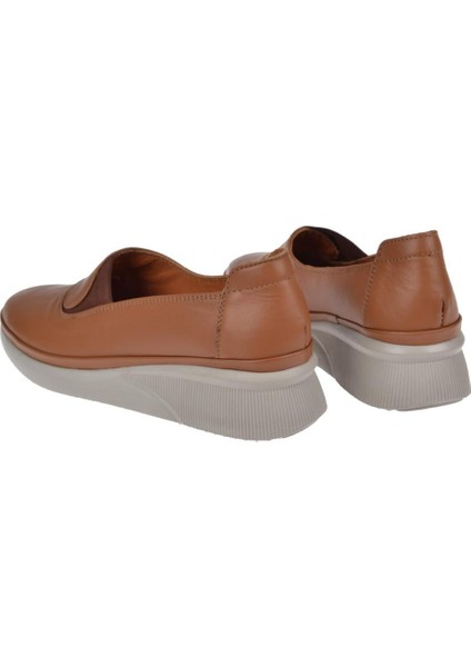 Hakiki Deri Comfort Kadın Ayakkabı İZ-263 TABA indirimleri