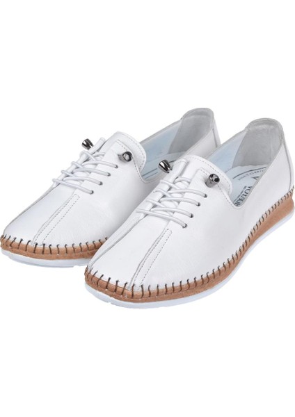 Hakiki Deri Comfort Kadın Ayakkabı VOY-8786 BEYAZ fırsatları