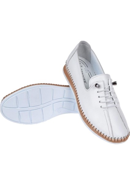 Hakiki Deri Comfort Kadın Ayakkabı VOY-8786 BEYAZ indirimleri