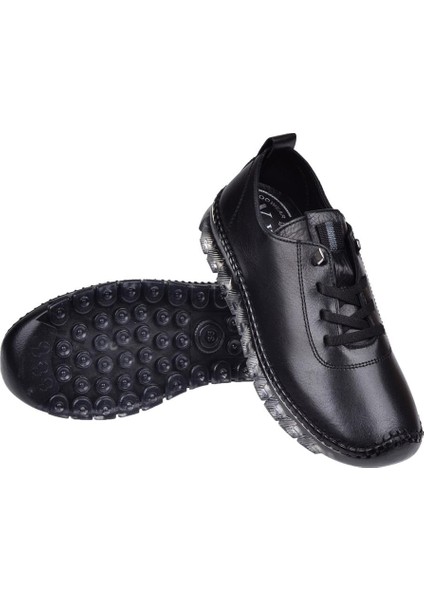 Hakiki Deri Comfort Kadın Ayakkabı VOY-9050 SİYAH indirimleri