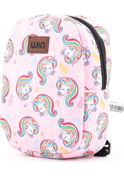 Kids Eğlenceli Pembe Unicorn Baskılı Tek Bölmeli Kreş/çocuk Çantası