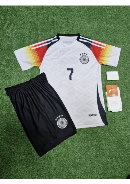 Almanya 2024/25 Yeni Sezon Kai Havertz Çocuk Forması Şort Çorap Bileklik 4'lü Set