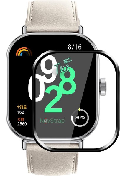 Xiaomi Redmi Watch 4 ile Uyumlu Ekran Koruyucu Nano Esnek Cam Tam Kaplayan Ppm