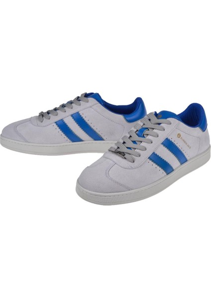 Hakiki Deri Erkek Spor Ayakkabı Sneaker Hj-Kamiq Gri Mavi Süet fırsatları