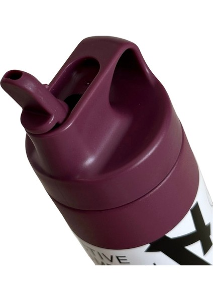 Çift Yalıtımlı Pipetli Bordo 550ML Stainless Steel Vakumlu Termos