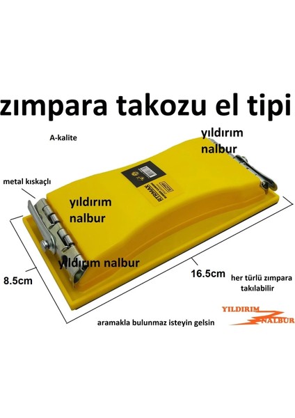 Küçük Boy Zımpara Takozu El Tipi Zımpara Aparatı Duvar Ahşap Zımparalama Aparat Takoz